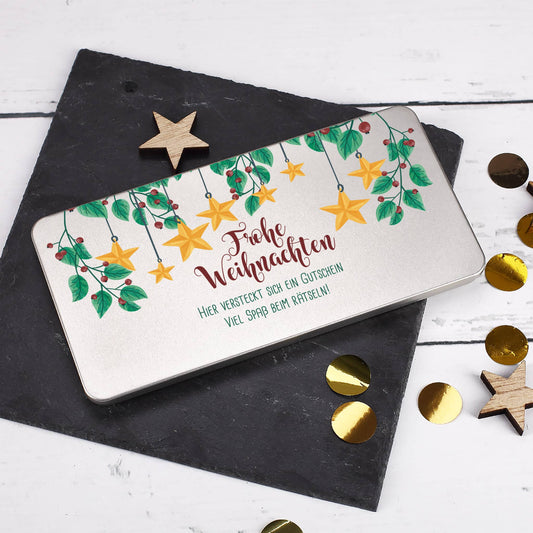 Personalisierte Geschenkdose zu Weihnachten