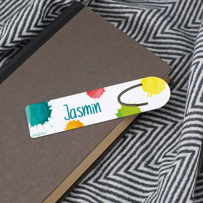 Bunt bedrucktes Lesezeichen