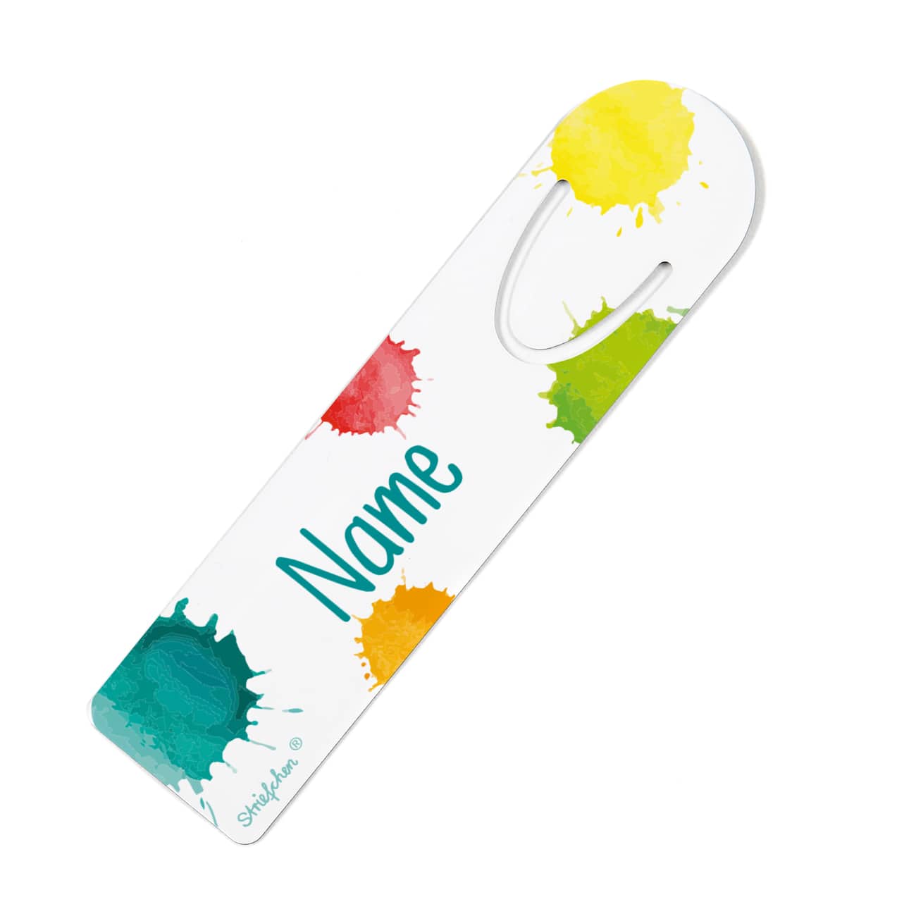 Bunt bedrucktes Lesezeichen