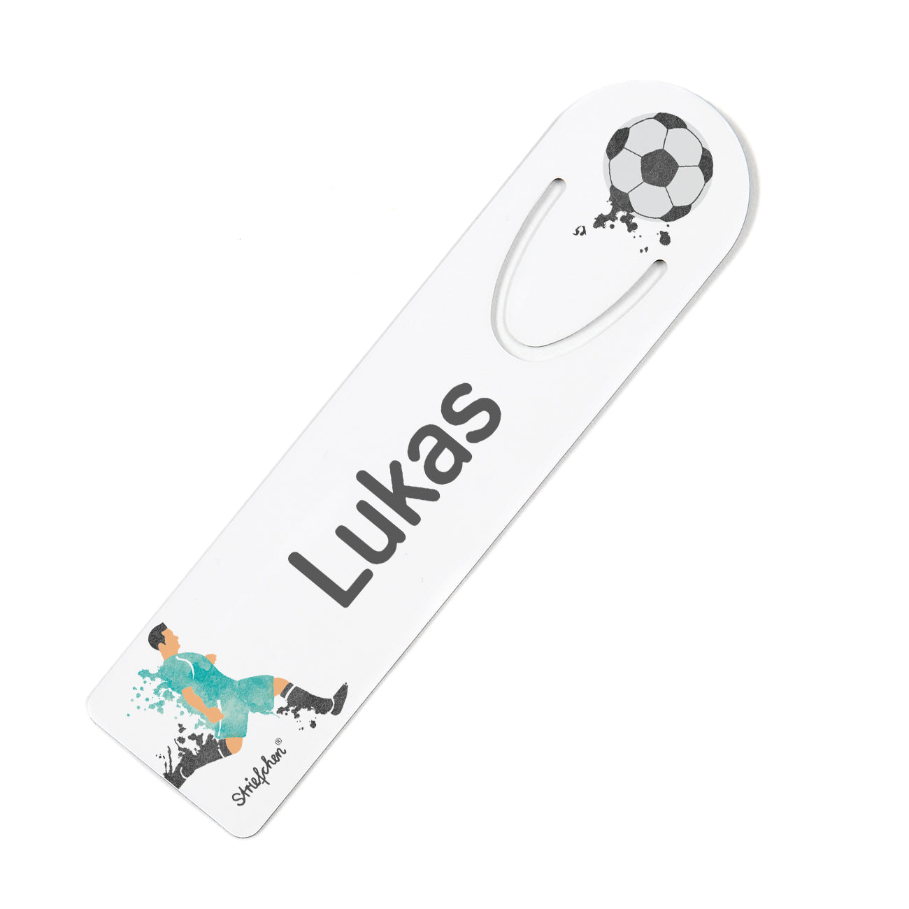 Lesezeichern mit Fußballer-Motiv