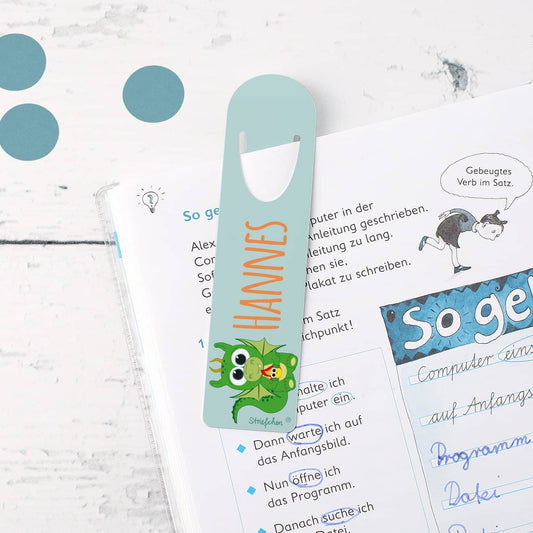 Drachenlesezeichen mit Wunschname