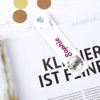 Lesezeichen für Kinder mit Pferd und Name