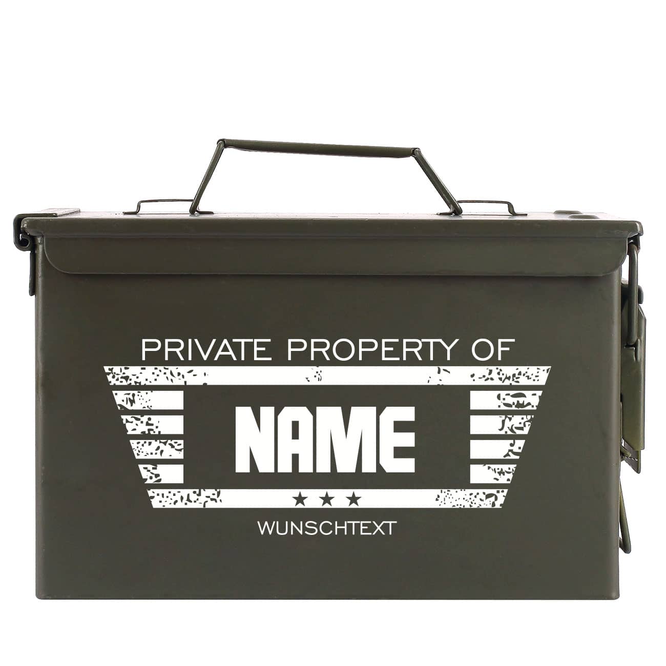 Persönlich bedruckte Munitionsbox - Private Property of ...