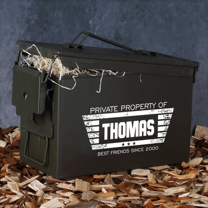 Persönlich bedruckte Munitionsbox - Private Property of ...