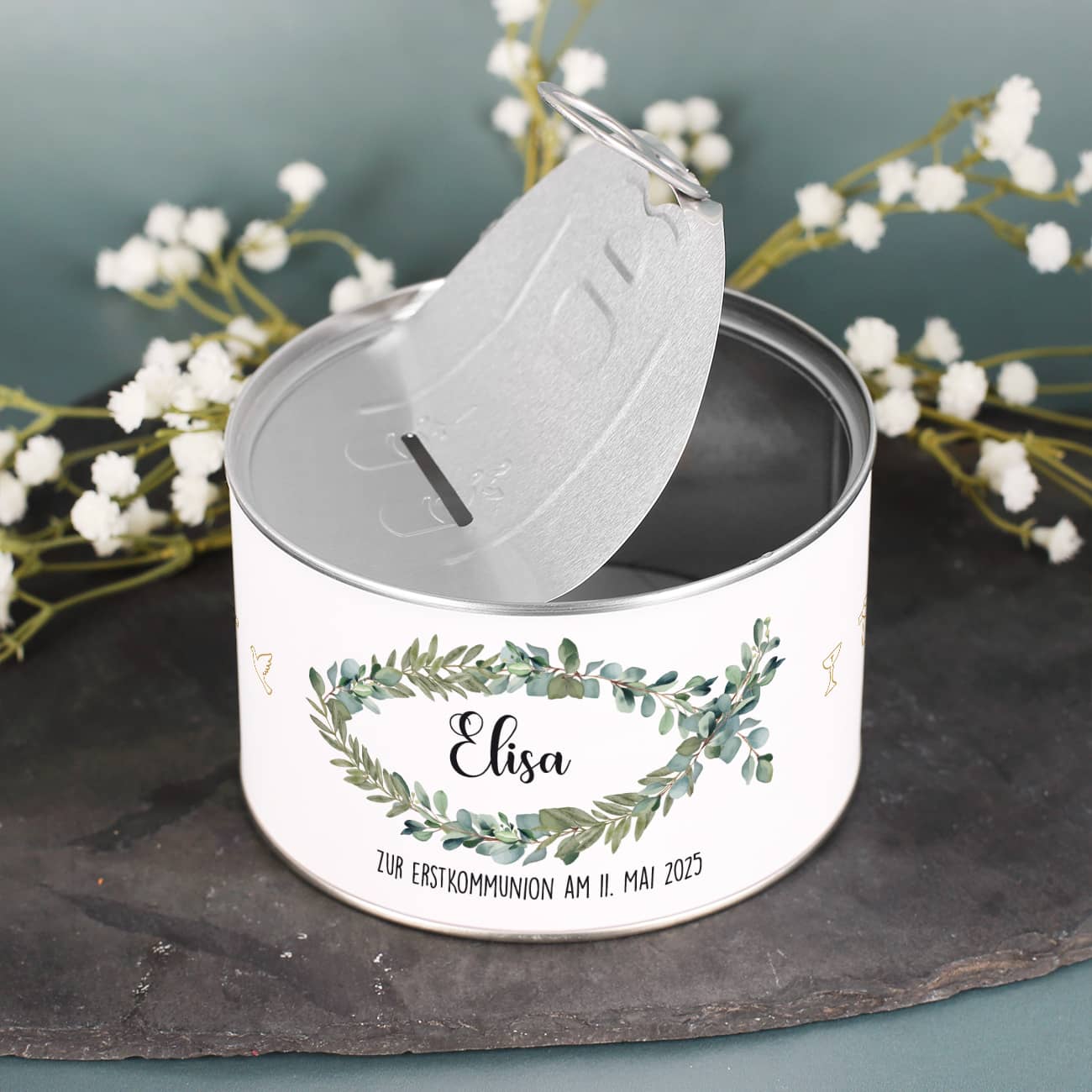 Mit praktischem Aufreißdeckel