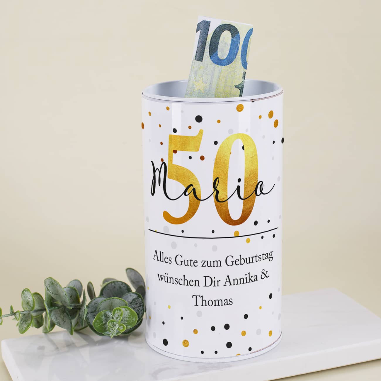 Spardose für Geldgeschenke zum Geburtstag