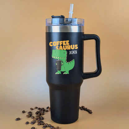 Dino-Motiv in humorvoller Szene illustriert – ideal für Kinder & Erwachsene