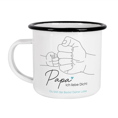 Zwei Fäuste, Schriftzug und Text nach Wunsch als Druck