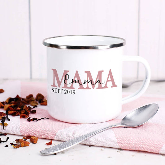 Emaille Tasse für die beste Mama 