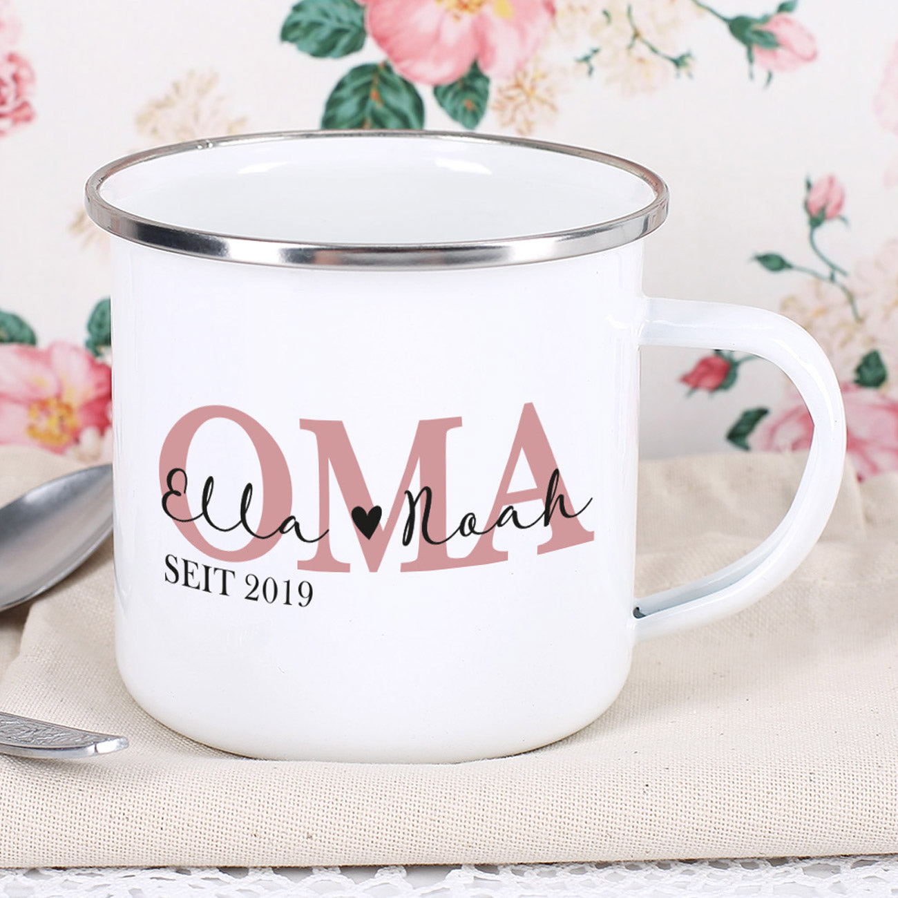 Moderne Metalltasse für die beste Oma