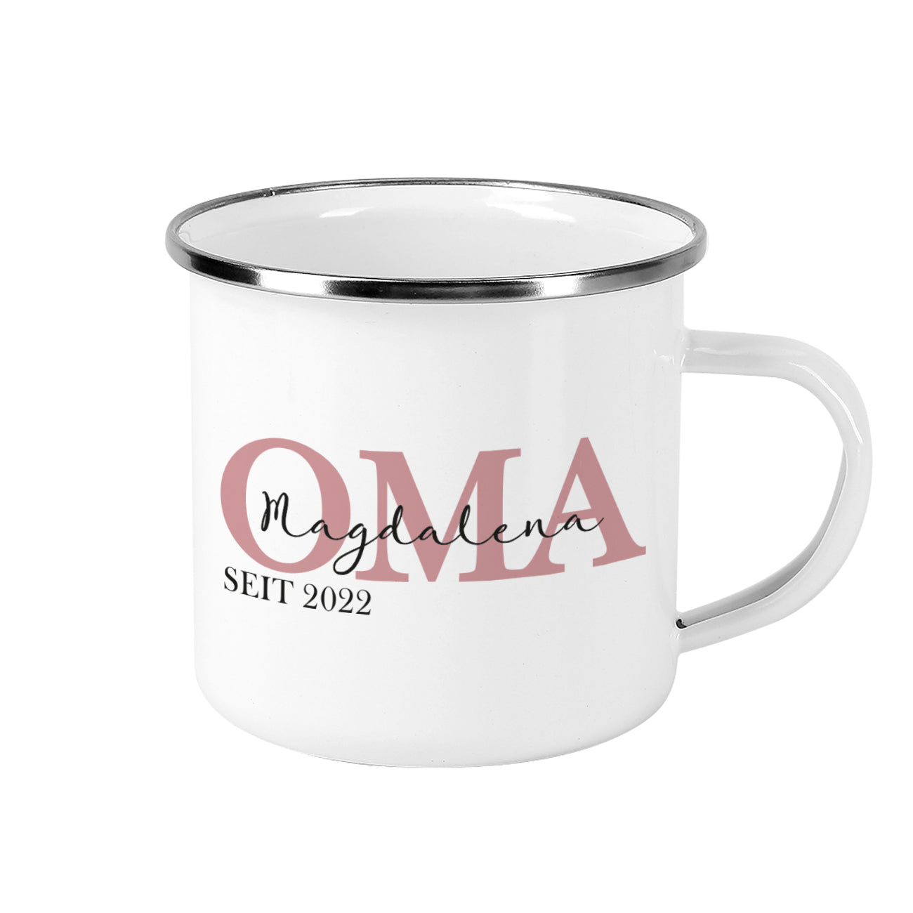 Mit dem Namen der Enkelkinder bedruckt