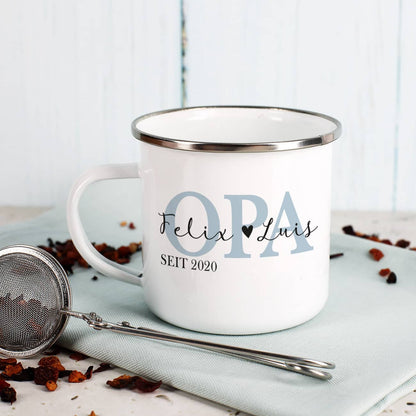 Metalltasse für den besten Opa