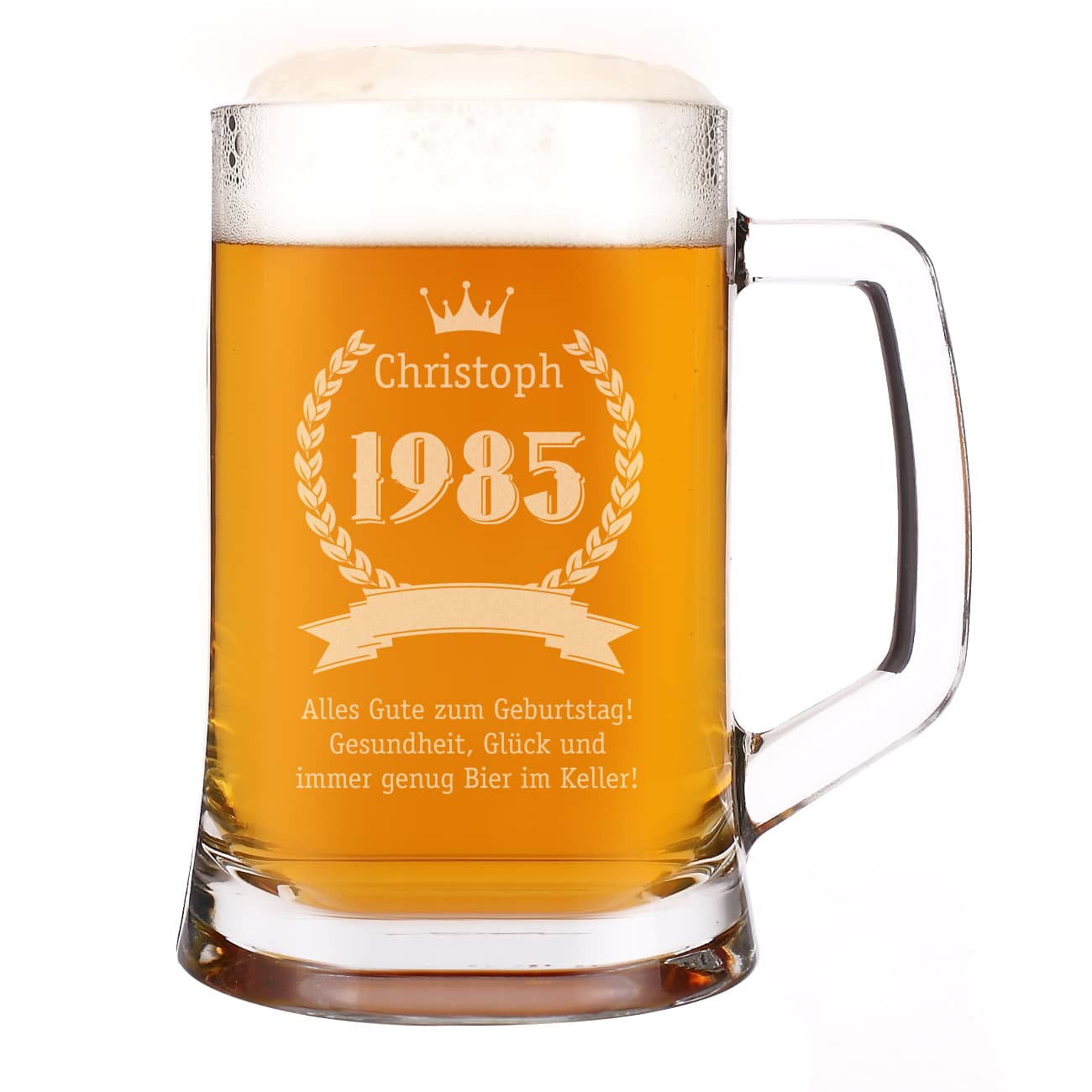 mit Name Geburtsjahr und Ihrem persönlichen Glückwünschen