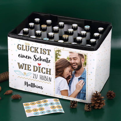 DIY Adventskalender für den Bierkasten mit Foto und Personalisierung