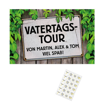 Bierkasten-Banderole mit Ihrem Wunschtext zum Vatertag