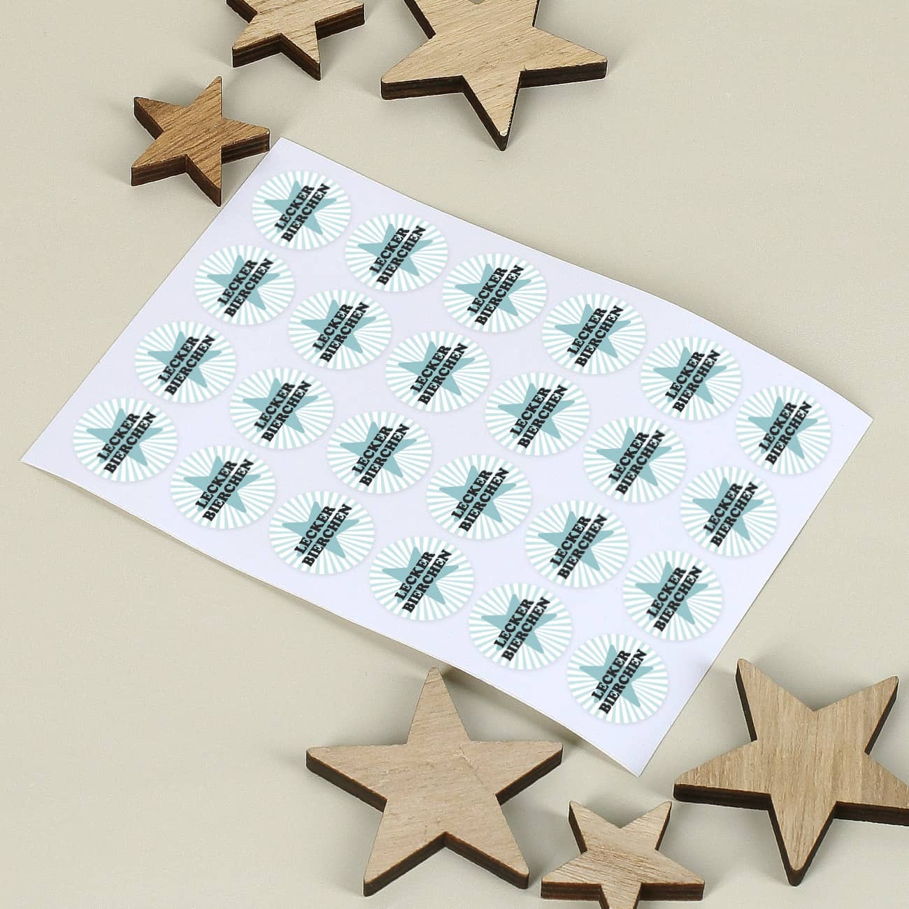 Aufkleber für die Deckel