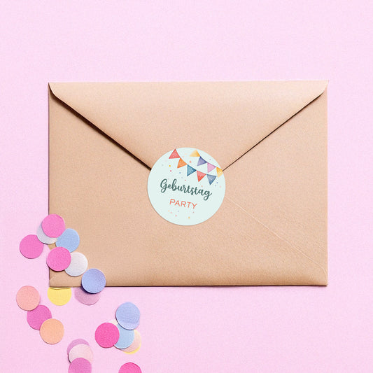 Anwendung auf einer Partyeinladung – personalisierter Text sichtbar