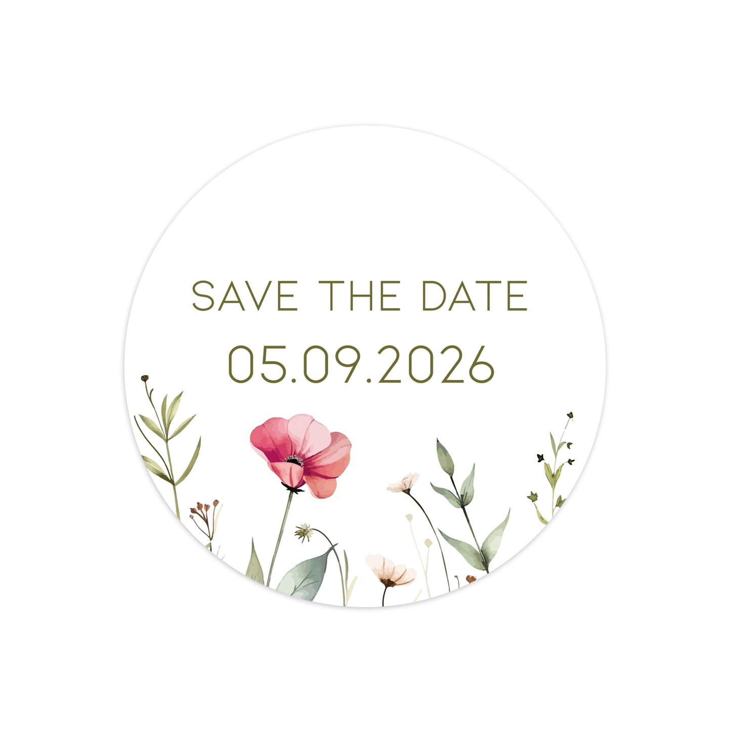 Freigestellter Aufkleber mit floralem Design