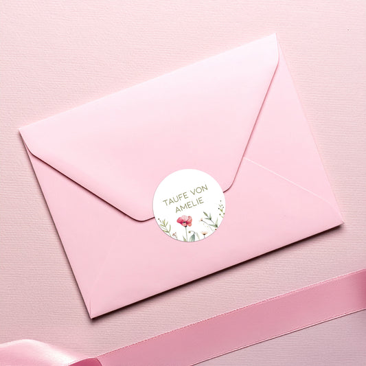 Umschlag mit floralem Siegel-Aufkleber – stilvoll & elegant