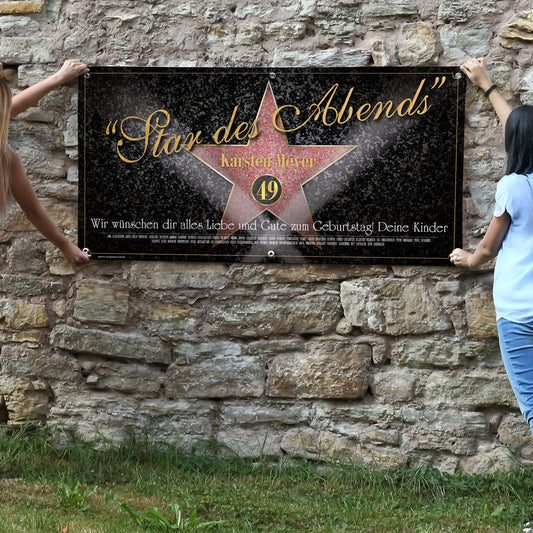 Persönlicher XXL Banner - Star des Abends