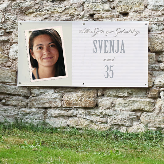 XXL Banner mit Foto zum Geburtstag personalisiert