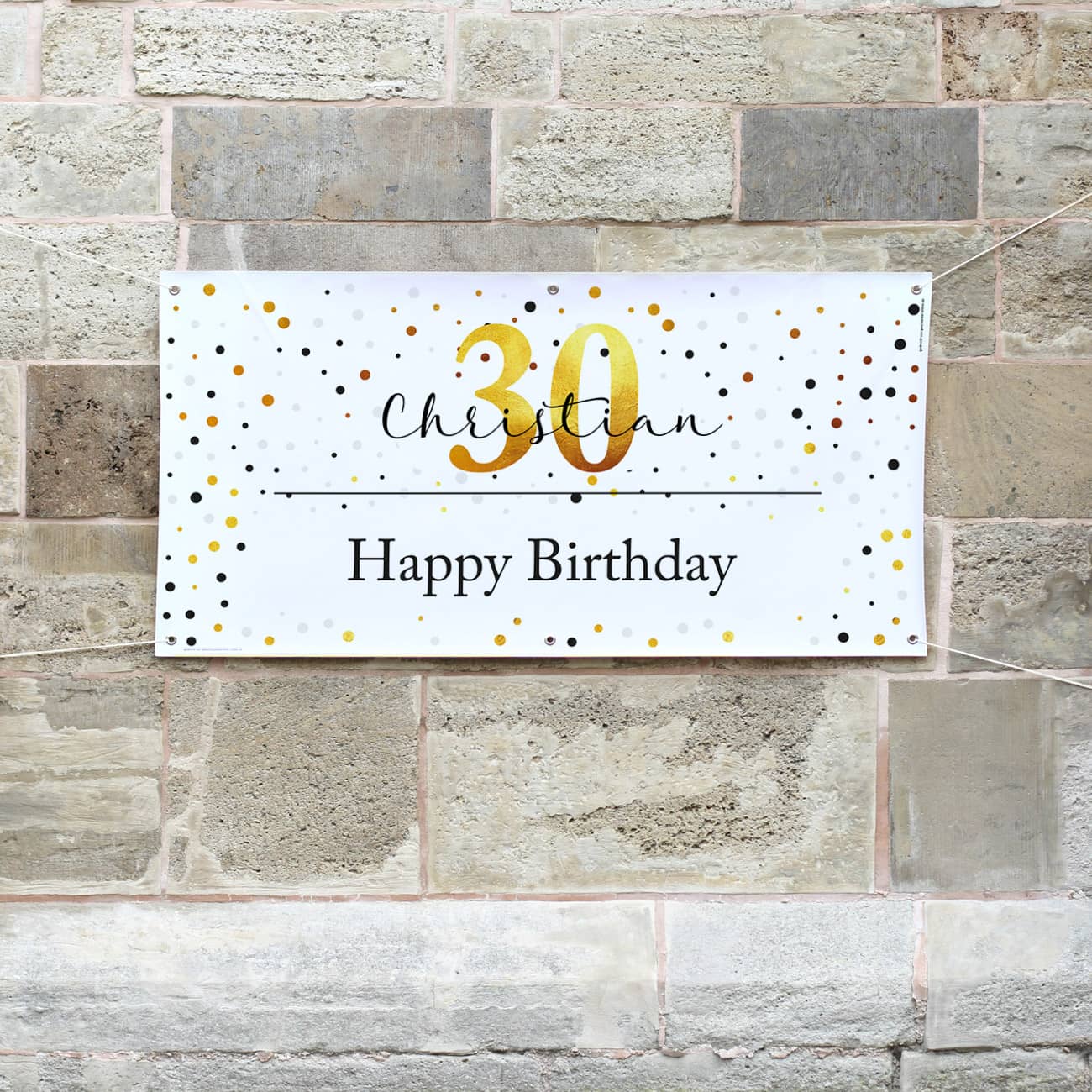 Persönliches Banner zum Geburtstag