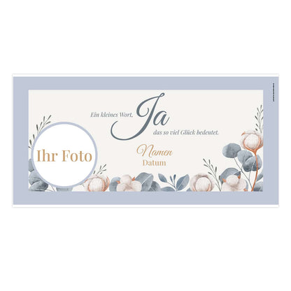 Hochzeitsbanner in Kunststoff oder Posterpapier mit Foto und Namen