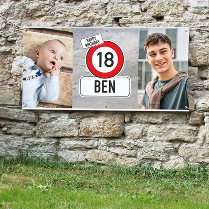 Geburtstagsbanner mit Wunschfotos