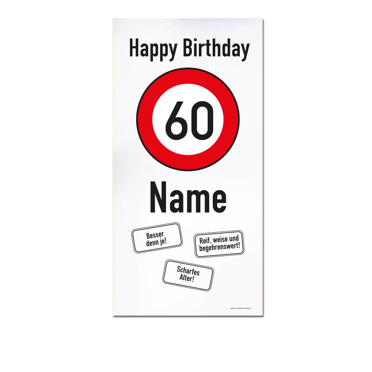 XXL-Banner zum 60. Geburtstag