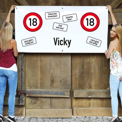 Deko-Banner zum 18. Geburtstag