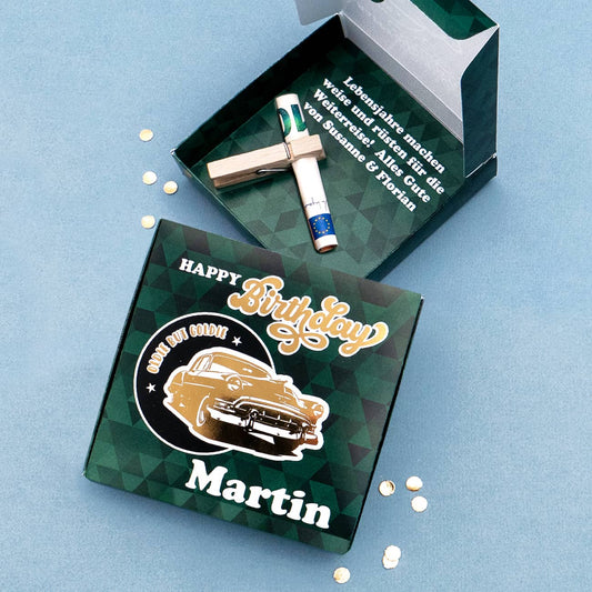Oldie but Goldie - Geldgeschenkbox zum Geburtstag - mit Goldprägung