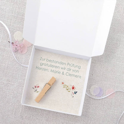 Alles Liebe - Geschenkbox mit Klammer für Geld & Gutscheine 