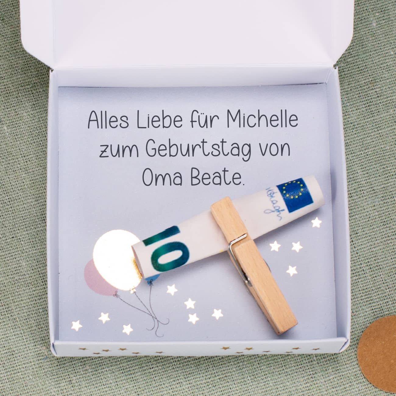 Happy Birthday 18 - Geschenkbox für Geldgeschenke Innen
