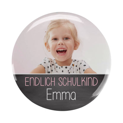 Persönlicher Fotobutton mit Ihrem Wunschnamen