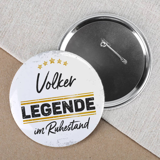 Großer Metallbutton mit Anstecknadel