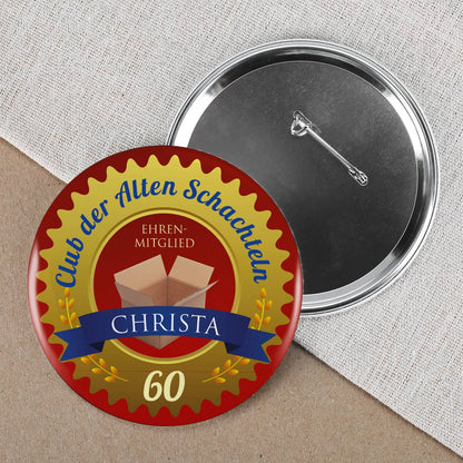 Geschenke mit Humor - Button im XXL Format mit Name