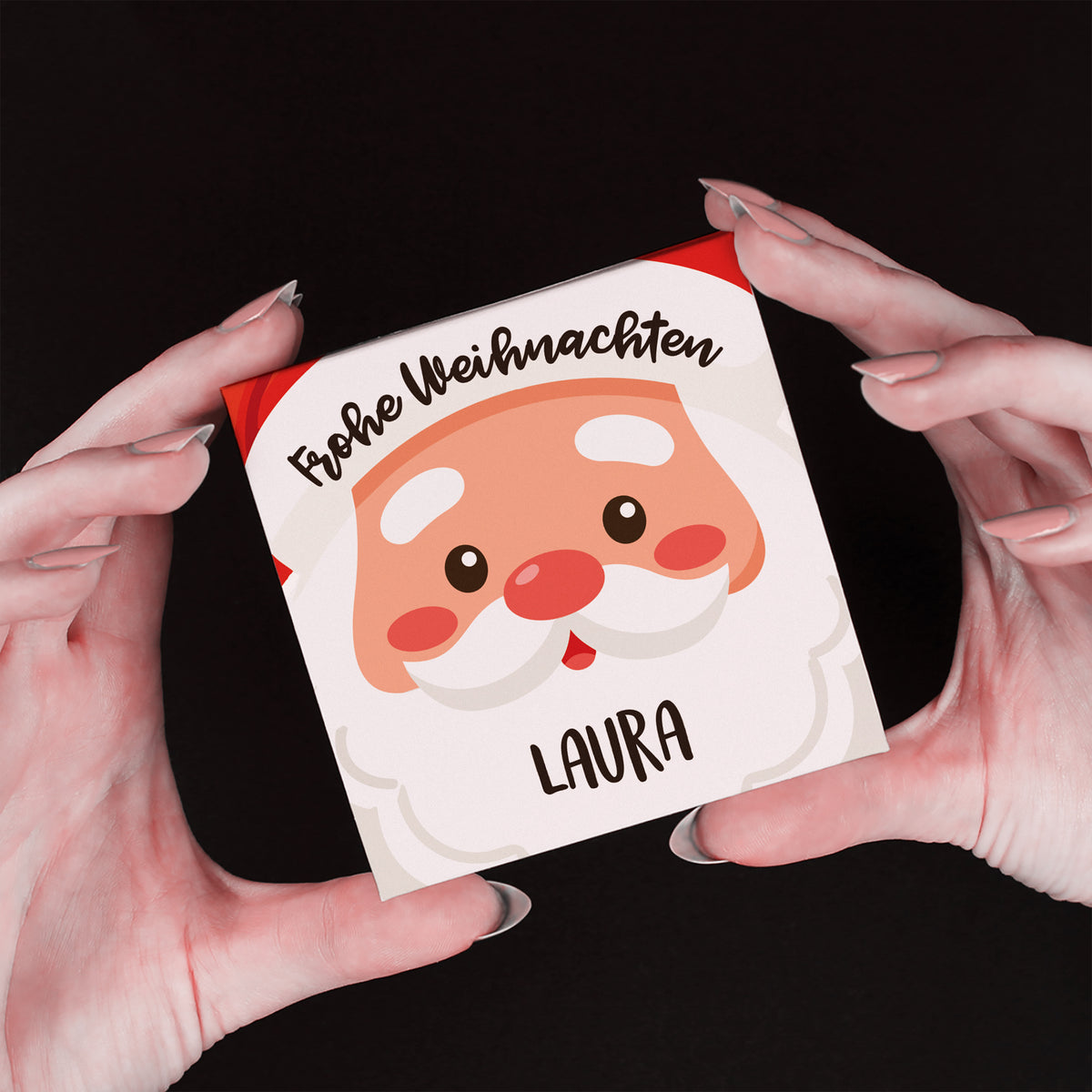 Kleine Lindor Geschenkbox mit Name Laura personalisiert als Weihnachtsgeschenk