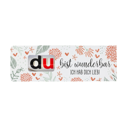 duplo Riegel mit personalisierter Verpackung freigestellt