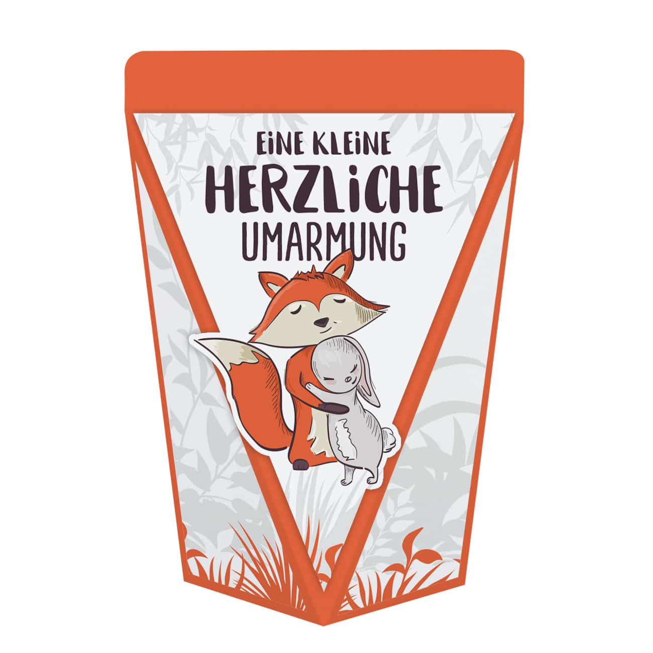 Originelle Geschenktüte mit Fuchs- und Hase-Motiv