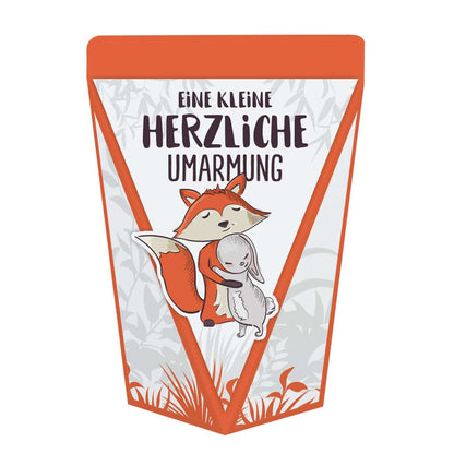 Originelle Geschenktüte mit Fuchs- und Hase-Motiv