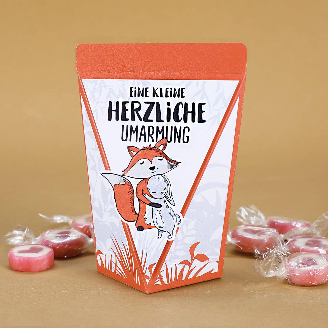 Niedliche Geschenktüte mit Füllung als besonderes Dankeschön Geschenk