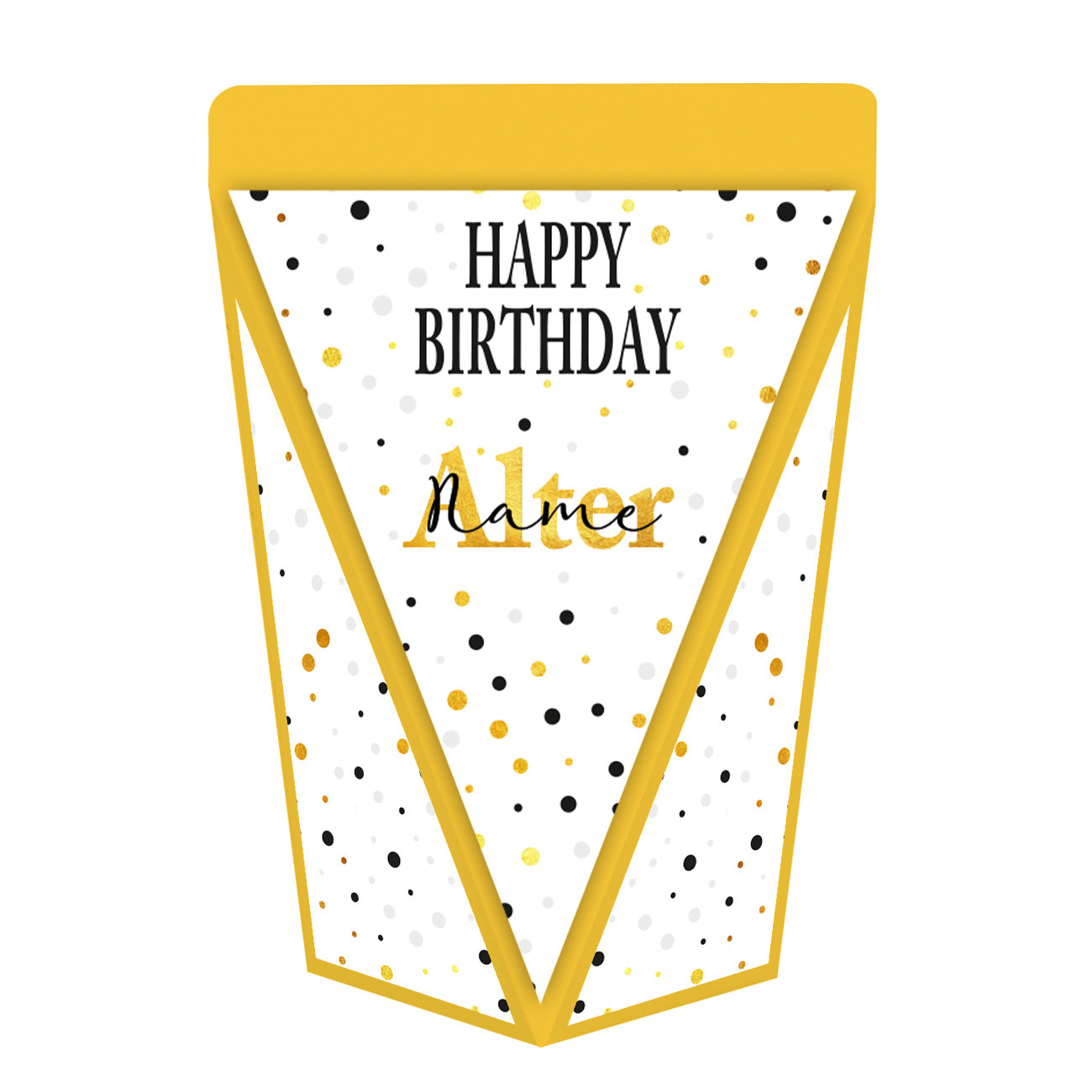 Alter und Name personalisiert zum Geburtstag