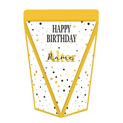 Alter und Name personalisiert zum Geburtstag