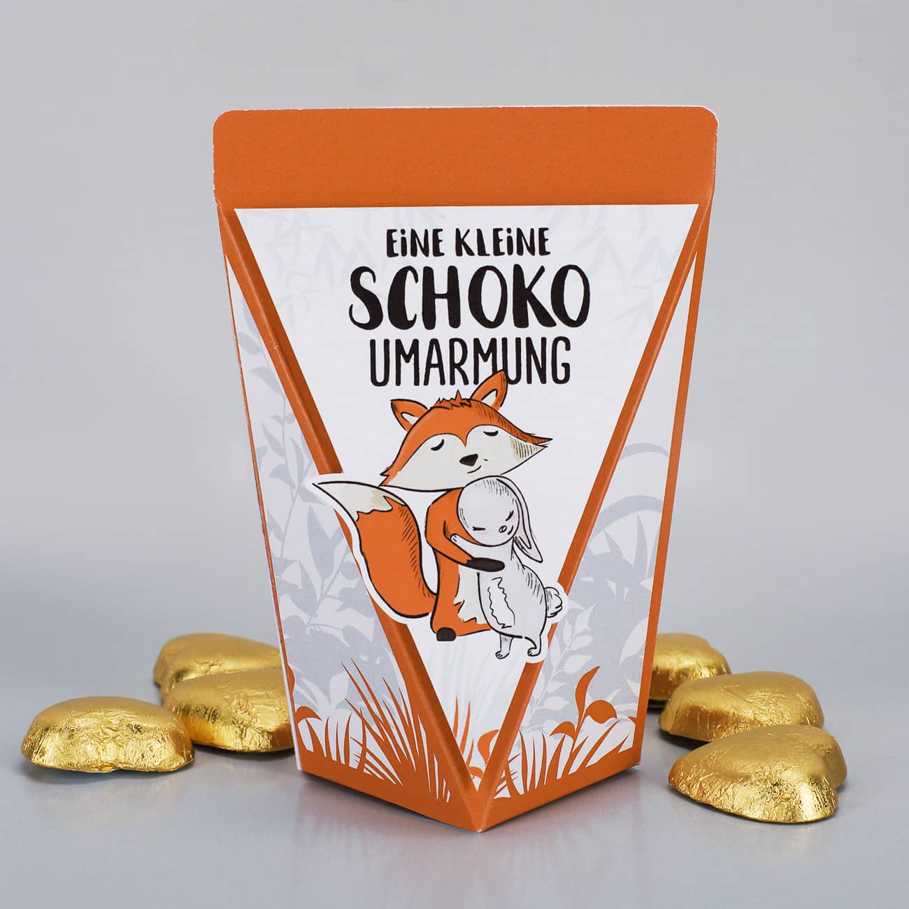 Mit Schokolade befüllte Geschenktüte als Dankeschön Geschenk