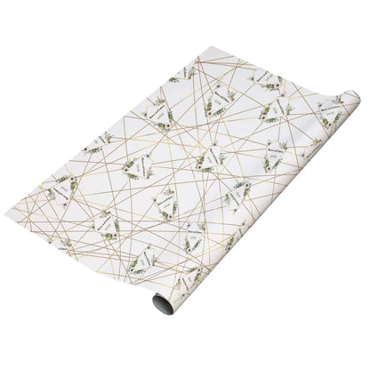 einseitig bedrucktes Geschenkpapier mit Wunschnamen und Datum zur Hochzeit, Hochzeitstag oder Jahrestag