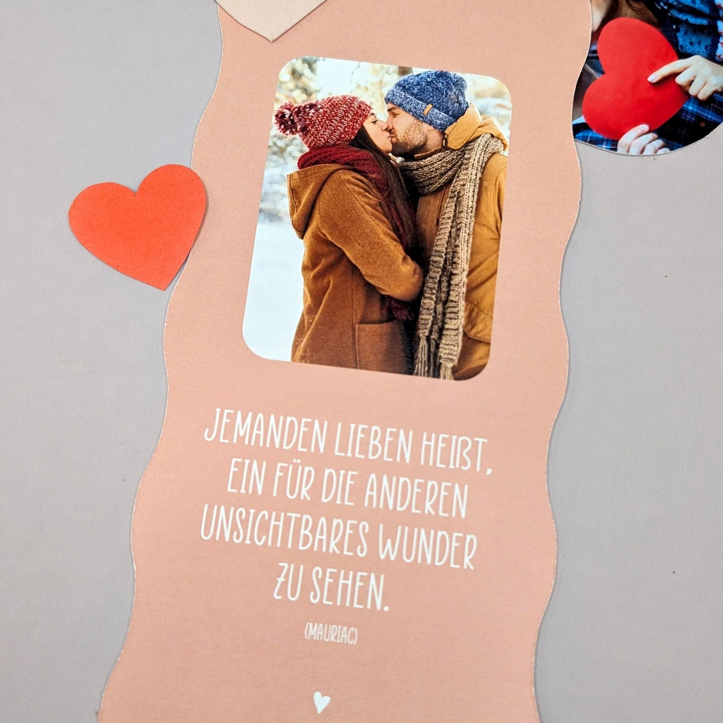 Hochzeitseinladung - Kartentrio mit Fotos - Detail