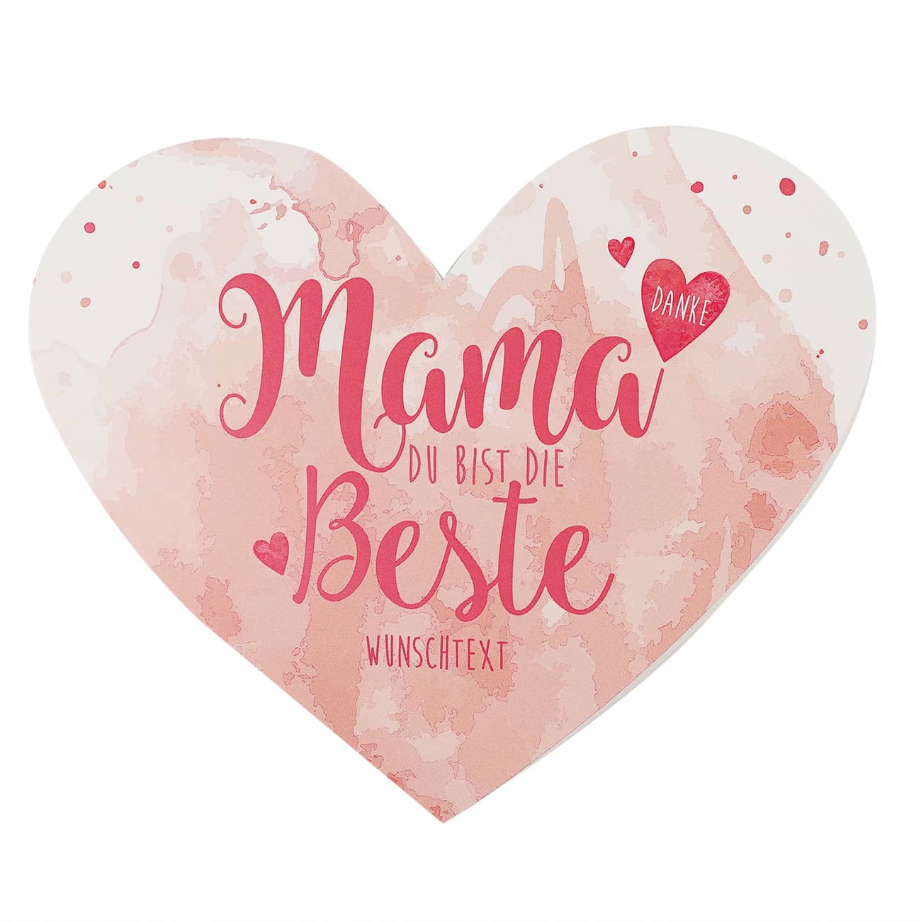 Grußkarte in Herzform - Danke Mama Du bist die Beste