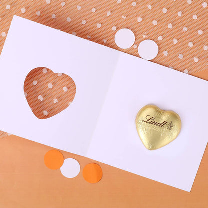 Happy Birthday - Geburtstagskarte mit Lindt-Schokoladenherz und Ihrem Wunschnamen