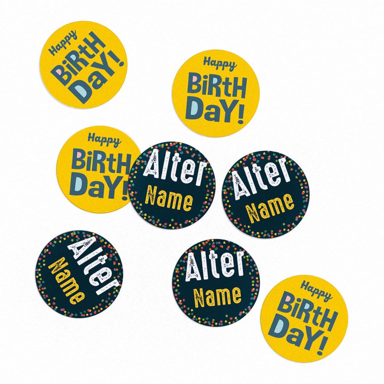 Happy Birthday - XL Konfetti mit Name und Alter