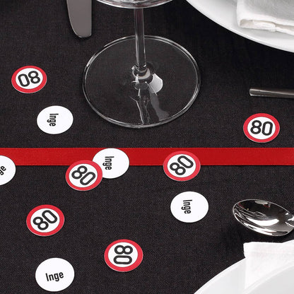 Konfetti zum 80. Geburtstag mit Namen